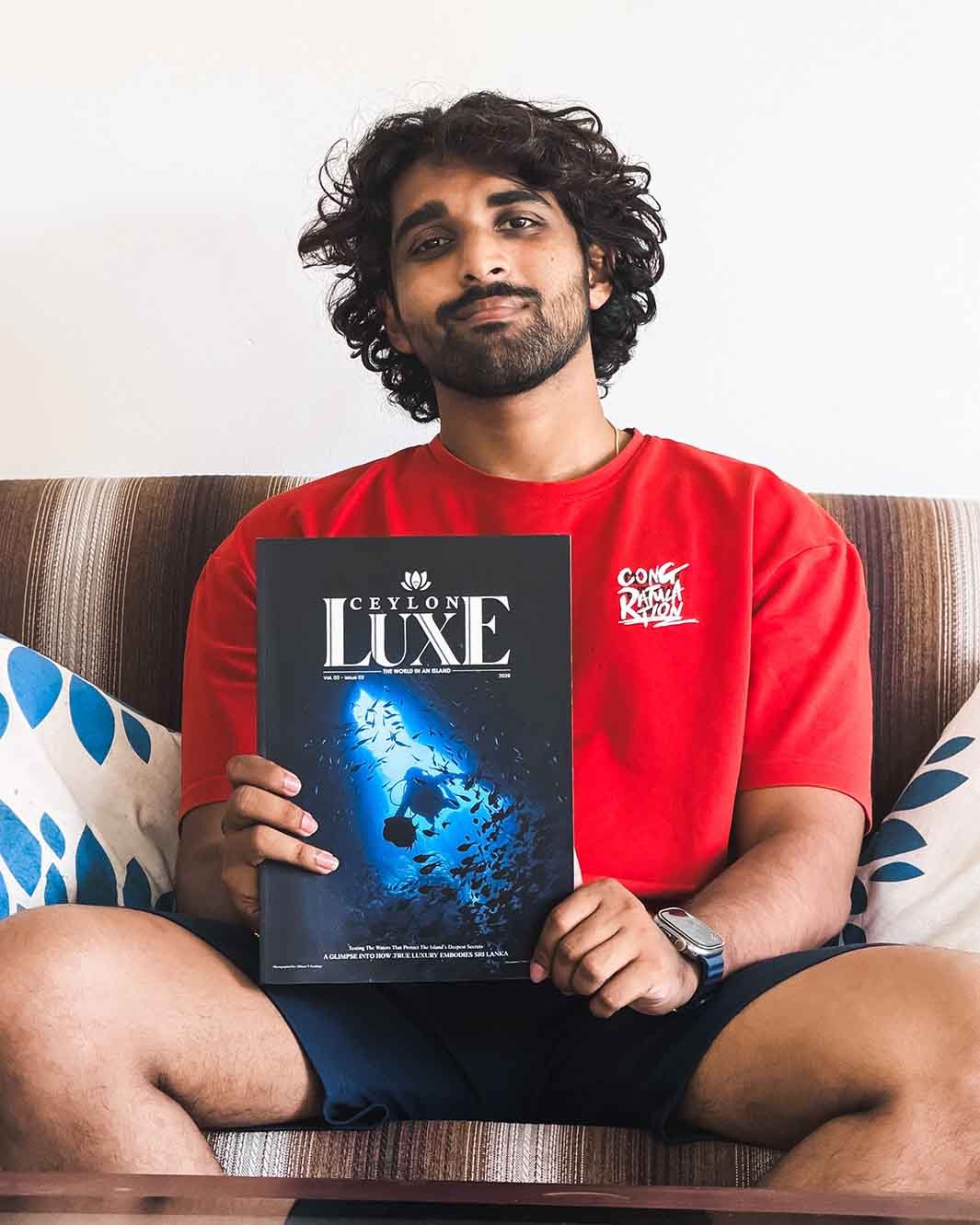 Dilsara N Koralage, The best scuba diving instructor in Sri Lanka getting featured on CeylonLuxe Magazine.