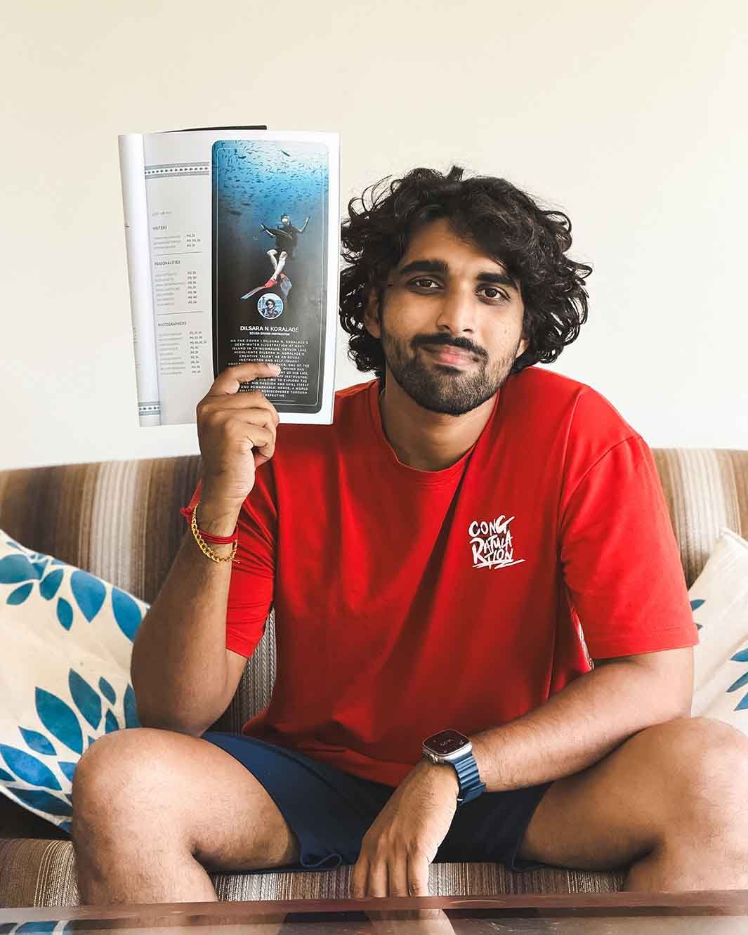 Dilsara N Koralage, The best scuba diving instructor in Sri Lanka getting featured on CeylonLuxe Magazine.
